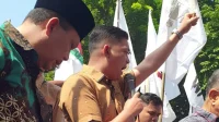 Ketua DPRD Jambi Hafiz Fattah menerima Aspirasi Petani Perjuangkan Reforma Agraria(foto: dok.ist)