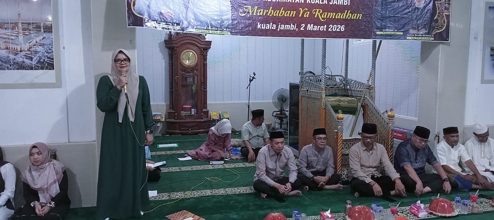 Safari Ramadan Bupati dan Wabup Tanjab Timur di Kuala Jambi Disambut Forkopimcam.Foto:dok.ist