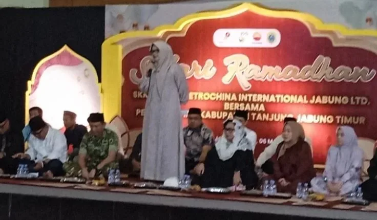 Bupati Dillah Apresiasi CSR PetroChina yang Bantu Pembangunan Infrastruktur Tanjabtim.Foto:dok.ist